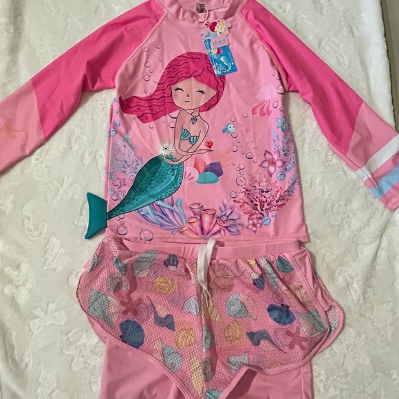 Amazon Pink Kids Swim Rashguard - Picture 4 of 4